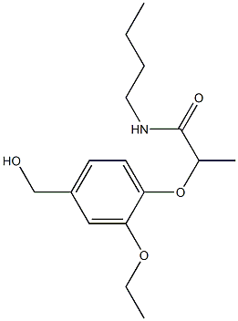 N-butyl-2-[2-ethoxy-4-(hydroxymethyl)phenoxy]propanamide 구조식 이미지