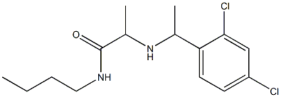 N-butyl-2-{[1-(2,4-dichlorophenyl)ethyl]amino}propanamide 구조식 이미지