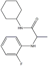 N-cyclohexyl-2-[(2-fluorophenyl)amino]propanamide Structure