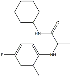 N-cyclohexyl-2-[(4-fluoro-2-methylphenyl)amino]propanamide 구조식 이미지