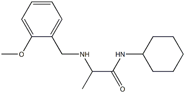 N-cyclohexyl-2-{[(2-methoxyphenyl)methyl]amino}propanamide Structure