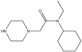 N-cyclohexyl-N-ethyl-2-(piperazin-1-yl)acetamide Structure