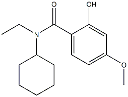 N-cyclohexyl-N-ethyl-2-hydroxy-4-methoxybenzamide 구조식 이미지