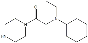 N-cyclohexyl-N-ethyl-N-(2-oxo-2-piperazin-1-ylethyl)amine Structure