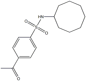 N-cyclooctyl-4-acetylbenzene-1-sulfonamide Structure