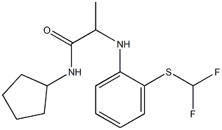 N-cyclopentyl-2-({2-[(difluoromethyl)sulfanyl]phenyl}amino)propanamide 구조식 이미지