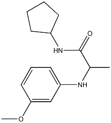 N-cyclopentyl-2-[(3-methoxyphenyl)amino]propanamide 구조식 이미지