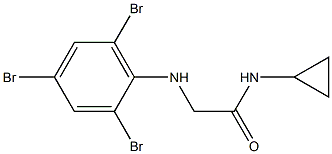 N-cyclopropyl-2-[(2,4,6-tribromophenyl)amino]acetamide 구조식 이미지