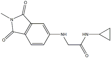 N-cyclopropyl-2-[(2-methyl-1,3-dioxo-2,3-dihydro-1H-isoindol-5-yl)amino]acetamide 구조식 이미지