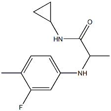 N-cyclopropyl-2-[(3-fluoro-4-methylphenyl)amino]propanamide 구조식 이미지