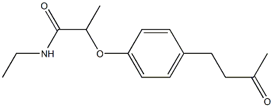 N-ethyl-2-[4-(3-oxobutyl)phenoxy]propanamide 구조식 이미지