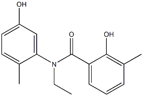 N-ethyl-2-hydroxy-N-(5-hydroxy-2-methylphenyl)-3-methylbenzamide 구조식 이미지