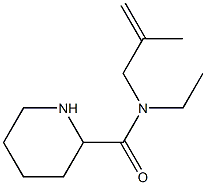 N-ethyl-N-(2-methylprop-2-enyl)piperidine-2-carboxamide 구조식 이미지