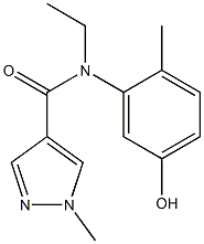 N-ethyl-N-(5-hydroxy-2-methylphenyl)-1-methyl-1H-pyrazole-4-carboxamide 구조식 이미지