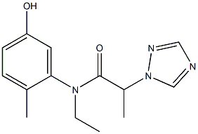 N-ethyl-N-(5-hydroxy-2-methylphenyl)-2-(1H-1,2,4-triazol-1-yl)propanamide 구조식 이미지