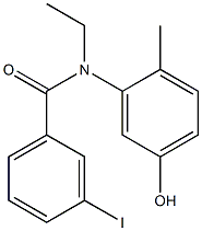 N-ethyl-N-(5-hydroxy-2-methylphenyl)-3-iodobenzamide 구조식 이미지