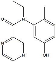 N-ethyl-N-(5-hydroxy-2-methylphenyl)pyrazine-2-carboxamide 구조식 이미지