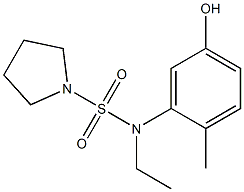 N-ethyl-N-(5-hydroxy-2-methylphenyl)pyrrolidine-1-sulfonamide 구조식 이미지