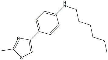N-hexyl-4-(2-methyl-1,3-thiazol-4-yl)aniline Structure