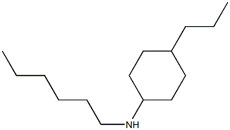 N-hexyl-4-propylcyclohexan-1-amine 구조식 이미지