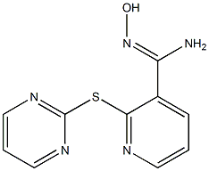 N'-hydroxy-2-(pyrimidin-2-ylsulfanyl)pyridine-3-carboximidamide Structure