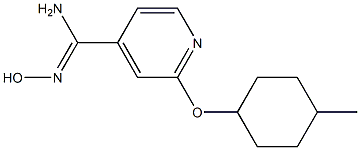 N'-hydroxy-2-[(4-methylcyclohexyl)oxy]pyridine-4-carboximidamide Structure