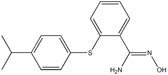 N'-hydroxy-2-{[4-(propan-2-yl)phenyl]sulfanyl}benzene-1-carboximidamide Structure