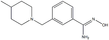 N'-hydroxy-3-[(4-methylpiperidin-1-yl)methyl]benzenecarboximidamide 구조식 이미지