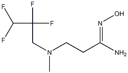 N'-hydroxy-3-[methyl(2,2,3,3-tetrafluoropropyl)amino]propanimidamide Structure