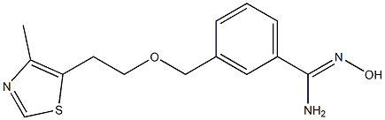 N'-hydroxy-3-{[2-(4-methyl-1,3-thiazol-5-yl)ethoxy]methyl}benzenecarboximidamide 구조식 이미지