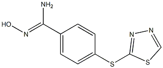 N'-hydroxy-4-(1,3,4-thiadiazol-2-ylsulfanyl)benzene-1-carboximidamide Structure