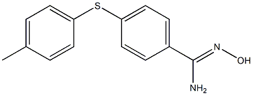 N'-hydroxy-4-[(4-methylphenyl)sulfanyl]benzene-1-carboximidamide 구조식 이미지