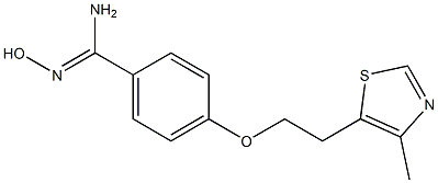 N'-hydroxy-4-[2-(4-methyl-1,3-thiazol-5-yl)ethoxy]benzene-1-carboximidamide Structure