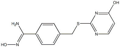 N'-hydroxy-4-{[(4-hydroxypyrimidin-2-yl)sulfanyl]methyl}benzene-1-carboximidamide 구조식 이미지