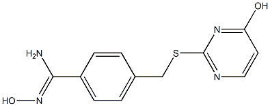 N'-hydroxy-4-{[(4-hydroxypyrimidin-2-yl)sulfanyl]methyl}benzene-1-carboximidamide Structure