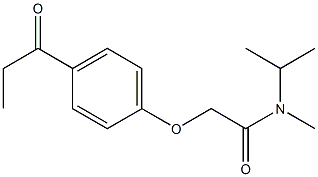 N-methyl-N-(propan-2-yl)-2-(4-propanoylphenoxy)acetamide Structure