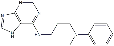 N-methyl-N-[3-(7H-purin-6-ylamino)propyl]aniline 구조식 이미지