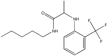 N-pentyl-2-{[2-(trifluoromethyl)phenyl]amino}propanamide 구조식 이미지