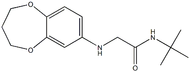 N-tert-butyl-2-(3,4-dihydro-2H-1,5-benzodioxepin-7-ylamino)acetamide 구조식 이미지