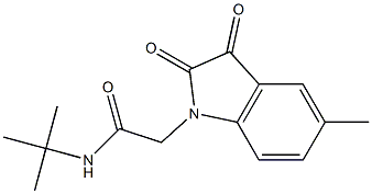 N-tert-butyl-2-(5-methyl-2,3-dioxo-2,3-dihydro-1H-indol-1-yl)acetamide 구조식 이미지