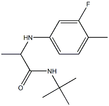 N-tert-butyl-2-[(3-fluoro-4-methylphenyl)amino]propanamide Structure