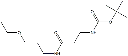 tert-butyl 3-[(3-ethoxypropyl)amino]-3-oxopropylcarbamate Structure