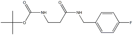 tert-butyl 3-[(4-fluorobenzyl)amino]-3-oxopropylcarbamate Structure