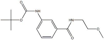 tert-butyl 3-{[(2-methoxyethyl)amino]carbonyl}phenylcarbamate Structure