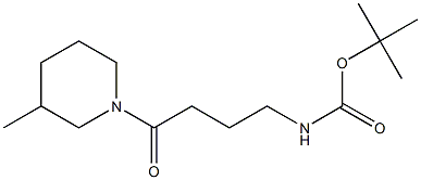 tert-butyl 4-(3-methylpiperidin-1-yl)-4-oxobutylcarbamate Structure