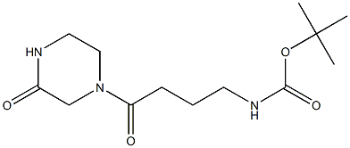 tert-butyl 4-oxo-4-(3-oxopiperazin-1-yl)butylcarbamate Structure