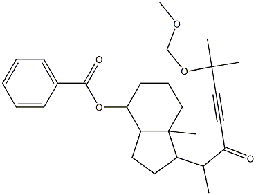Benzoic acid 1-(5-methoxymethoxy-1,5-dimethyl-2-oxo-hex-3-ynyl)-7a-methyl-octahydro-inden-4-yl ester 구조식 이미지