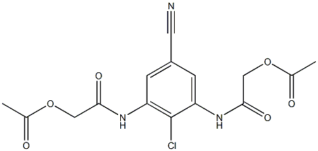 [3-[(2-acetyloxyacetyl)amino]-2-chloro-5-cyano-phenyl]carbamoylmethyl acetate 구조식 이미지