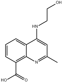8-Quinolinecarboxylic  acid,  4-[(2-hydroxyethyl)amino]-2-methyl- 구조식 이미지