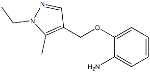 Benzenamine,  2-[(1-ethyl-5-methyl-1H-pyrazol-4-yl)methoxy]- Structure